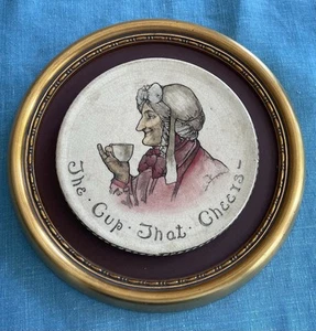 ROYAL DOULTON TEATIME SAYINGS “The Cup That Cheers” Trivet Wall Plaque Ceramic - Picture 1 of 5