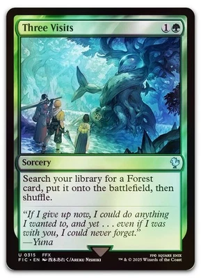 Three Visits (Surge Foil) #315 (NM) Final Fantasy FIC Magic MTG - Image 1 of 2