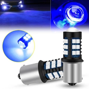 2Pcs New P21W 1156 BA15s 382 Bright Blue Led Daytime Running Light Bulb DRL12v - Picture 1 of 10