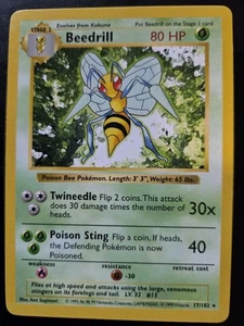 Beedrill 17/102 Shadowless - Pokemon 1999 Base Set - NM - Bild 1 von 2