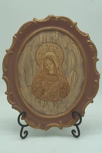 Vintage Virgin Mary and Baby Jesus Wall Plaque Hanging Ceramic - Picture 1 of 2