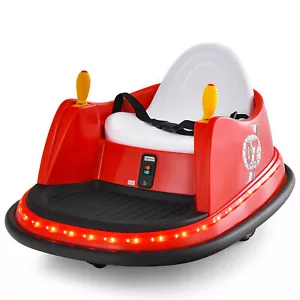12V Vehicle 360° Spin Race Toy Kids Ride On Bumper Car w/Remote Control Red - Picture 1 of 10