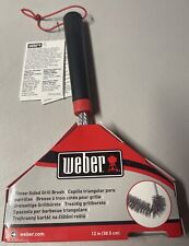Weber 12" Heat-Resistant 3-Sided Brush Grill Tools