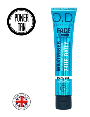 Power Tan Outer Dark Face Maximiser Daily Use Tanning Accelerator Lotion 50ml - Image 1 of 4