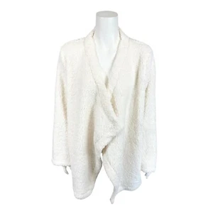 Jockey Women's Open Front Sherpa Cardigan Top Solid Ivory Small/Medium Size - Picture 1 of 2