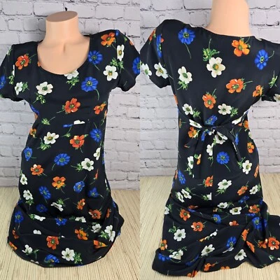 Vestido MY Michelle Vintage Mujer 5/6 Floral Manga Corta Negro Multicolor  Foto 1 de 4