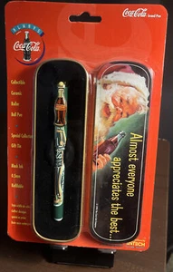 Coca-Cola Company VTG Ceramic Roller Ball Pen & Gift Tin (1996 Pentech) - Picture 1 of 3