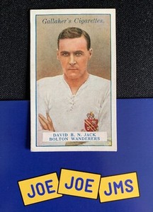 GALLAHER-FOOTBALLERS 1928(RED BACK 51-100)- DAVID JACK - BOLTON WANDERERS