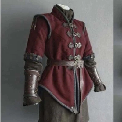 Disfraz Medieval Grueso Acolchado Mujer Doblete Gambesón I Tela Algodón Vikingo Armadura Foto 1 de 4