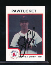 1987 ProCards Steve Curry Pawtucket Red Sox #53 signed auto autograph tough
