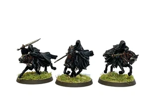 THE NAZGUL/RINGWRAITHS MOUNTED 3 lord of the rings warhammer 28mm Painted MESBG - Picture 1 of 1
