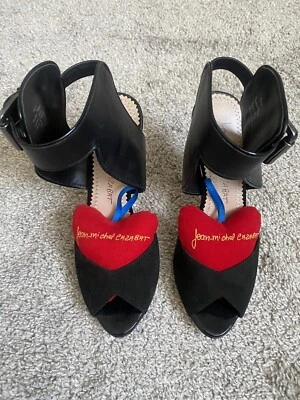 Jean Michel Cazabat Mujer Stiletto Correa Tobillo Punta Abierta Sandalia Tacón Negro 36/6 Foto 1 de 4