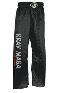 BAY® Krav Maga Hose Self Defense Trainingshose Kravmaga Satin schwarz Pant SV - Bild 1 von 6
