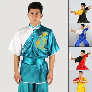 Uniforme de Seda Kung Fu Tai Chi Artes Marciales Wushu Traje Contraste Color 9 Diseño Lo último - Imagen 1 de 21