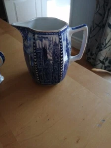RINGTONS Ceramic Cathedral Jug Blue And White - Picture 1 of 4