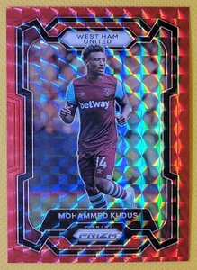 2023-24 Panini Prizm Premier League rotes Mosaik Mohammed Kudus #214 West Ham Utd - Bild 1 von 2