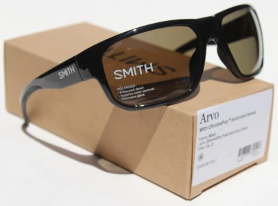 Gafas de sol SMITH OPTICS Arvo polarizadas negras/grises cromapop verdes NUEVAS $195 Foto 1 de 4