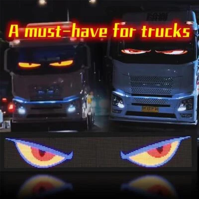 Truck Specific Devil's Eye LED Screen Car Eye Light Truck Dynamic LED Light - Image 1 of 4