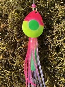 SAVAGE STRIKE - Hoochie Salmon Spinners - 3.5 Colorado - Bebidas para barco - Latón - Imagen 1 de 2