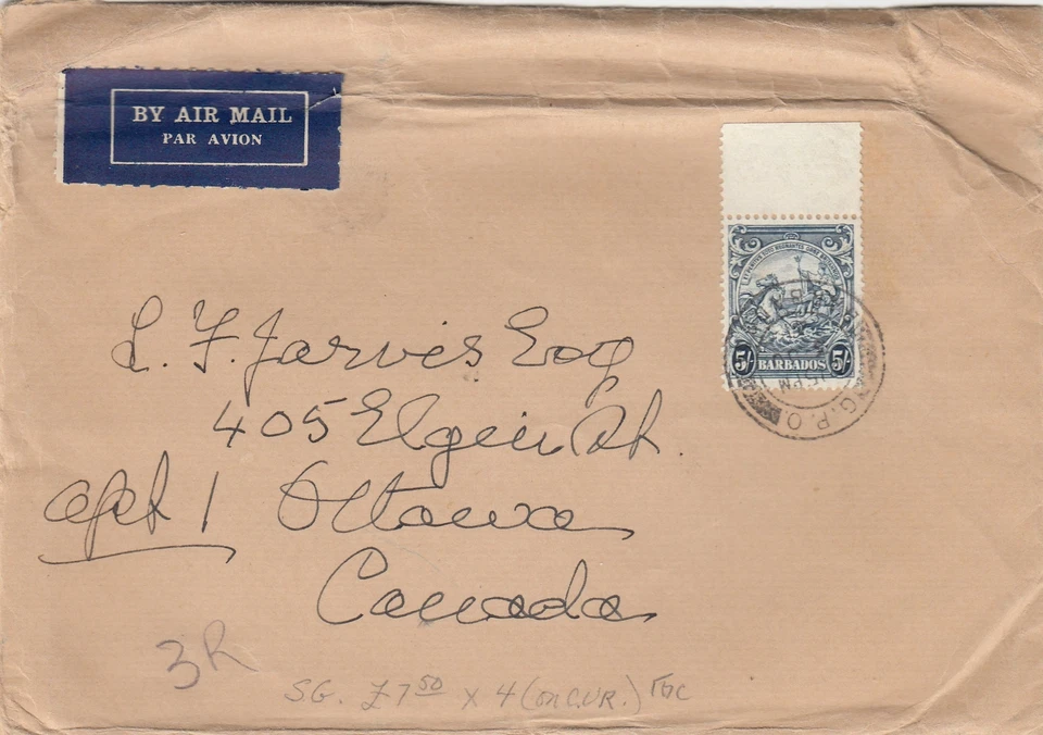 Barbados Scott 201A FDC Mailed to Canada - Image 1 of 1