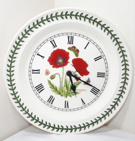PORTMEIRION BOTANIC GARDEN POPPY WALL CLOCK DESIGNED BY SUSAN WILLIAMS-ELLIS Cover