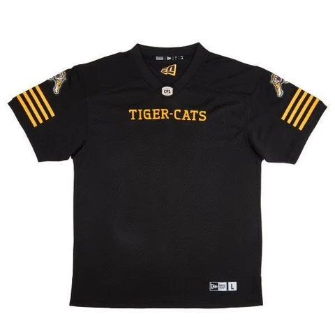 Men's Hamilton Tiger-Cats New Era CFL Replica Home Football Jersey - Black Cover