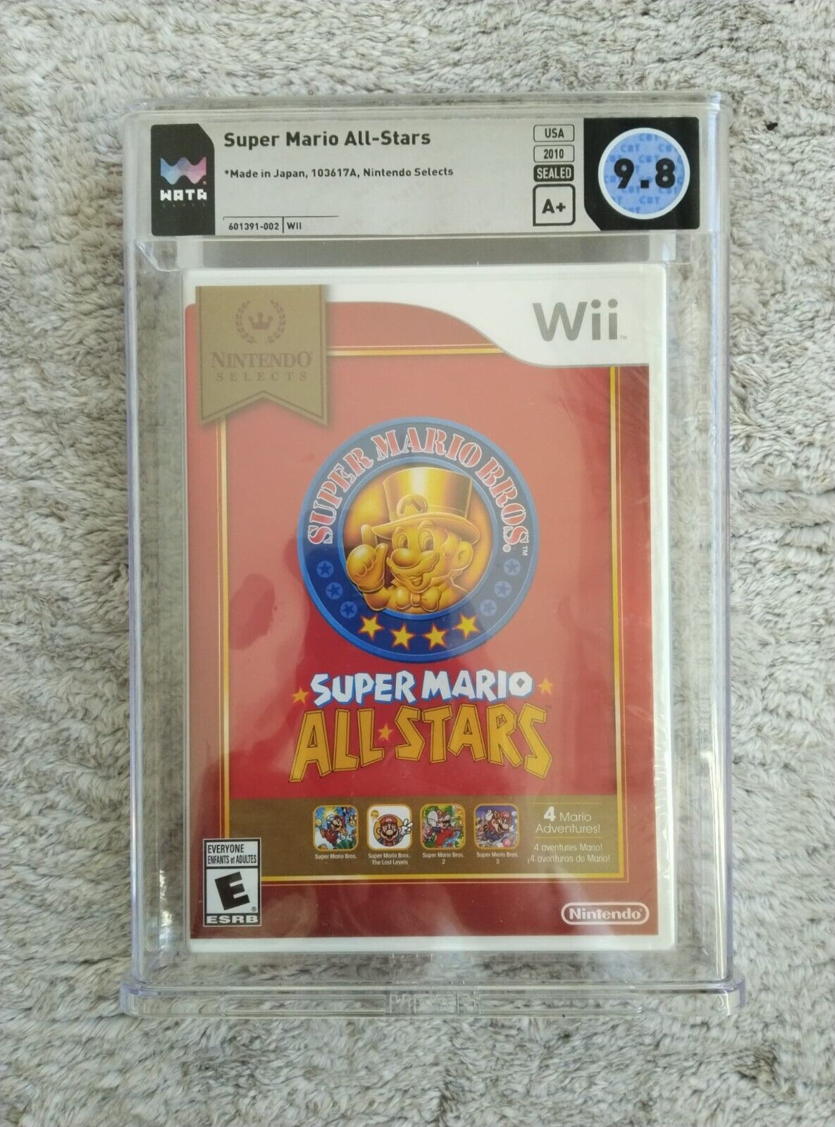 Nintendo Wii Super Mario All Stars Sealed WATA 9.8 - POP 1, None Higher !! 2010