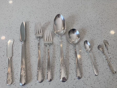 1929 Vintage Sterling Silver Flatware Service - International Orchid Pattern Cover
