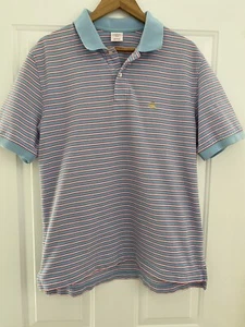Brooks Brothers 346 Men's Blue & Pink Short Sleeve Polo Shirt - Size L - Picture 1 of 4