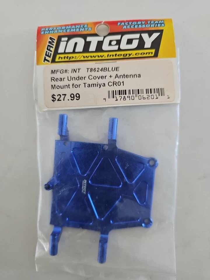 Integy Rear Under Cover Antenna Mount for Tamiya CR01 Crawler Cruiser T8624BLUE