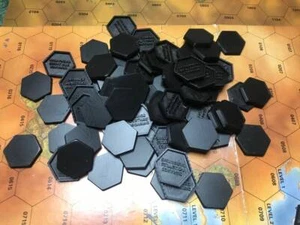 30mm/1.25' hex bases - Plastic - 3D Printed - Pack of 12 - Picture 1 of 1