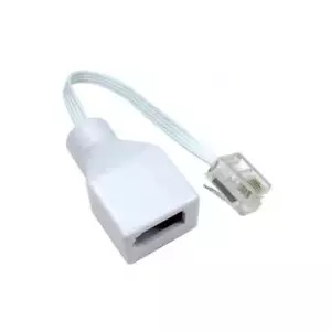 Telephone Adapter RJ11 Plug to BT Socket Male / Female Modem 4 WIRE Stub Lead - Picture 1 of 3