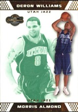 2007-08 Topps Co-Signers Gold Green Jazz Card #53A Morris Almond/Deron Williams
