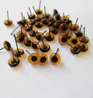 Brown glass pin  eyes, 5 pairs, great for taxidermy, needle felting, toy making
