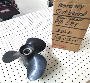 Michigan Wheel 032043, PM-524, 11-3/4 x 12 Boat Propeller Mercury/Yamaha - Picture 1 of 4