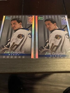1997-98 Donruss Studio Hockey Press Proof Silver #34 Jim Campbell /1000 Blues X2 - Picture 1 of 5