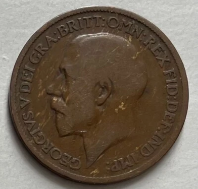 Great Britain 1/2 Half Penny 1920 - Britannia - King George V - Image 1 of 3