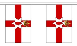IRLANDA DEL NORTE 3 METROS BUNTING 10 BANDERAS bandera 3M BELFAST - Imagen 1 de 1