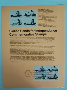 1977 US FDC,Skill Hands for Independence - Picture 1 of 1