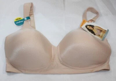 NWT VANITY FAIR keep your cool wire free BRA 71355 breathable full figure BEIGE - Image 1 of 4