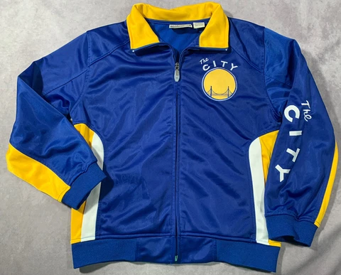 Golden State Warriors Hardwood Classics NBA Kid’s Track Jacket - Medium Cover