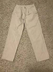 Vintage BRITTANIA RESERVE 90s Pleated Tapered Tan Pants RARE 32x31 - Picture 1 of 7