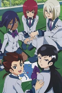 poster promo Inazuma Eleven Go anime Danball Senki Little Battlers Experience - Picture 1 of 2
