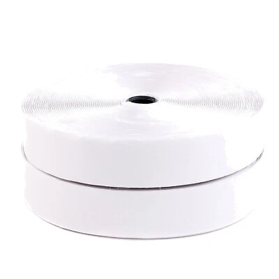 25m x 50mm Klettband selbstklebend Weiß Flausch Hakenband stark Nylon - Bild 1 von 2