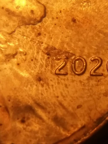 2020p Lincoln shield cent struck thru grease error Cover