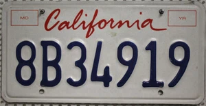 USA Kennzeichen Kalifornien Nummernschild California License Plate US Schild B34 - Bild 1 von 1