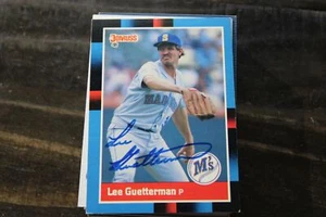 LEE GUETTERMAN  SEATTLE MARINERS  AUTOGRAPHED CARD - Picture 1 of 1