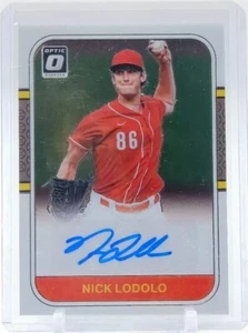 Nick Lodolo 2021 Donruss Optic Auto Card Cincinnati Reds - Foto 1 di 2