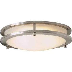 4- Flaxmere 11.8 in. Brushed Nickel LED Flush Mount Ceiling Light (984) - Picture 1 of 4