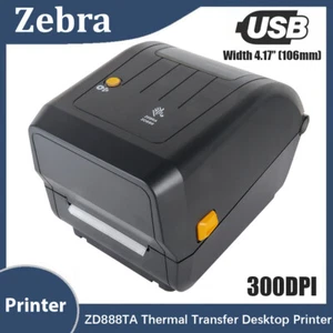 Zebra ZD888TA Thermotransferdrucker 300 dpi Druckbreite 4-Zoll für Etiketten - Bild 1 von 8